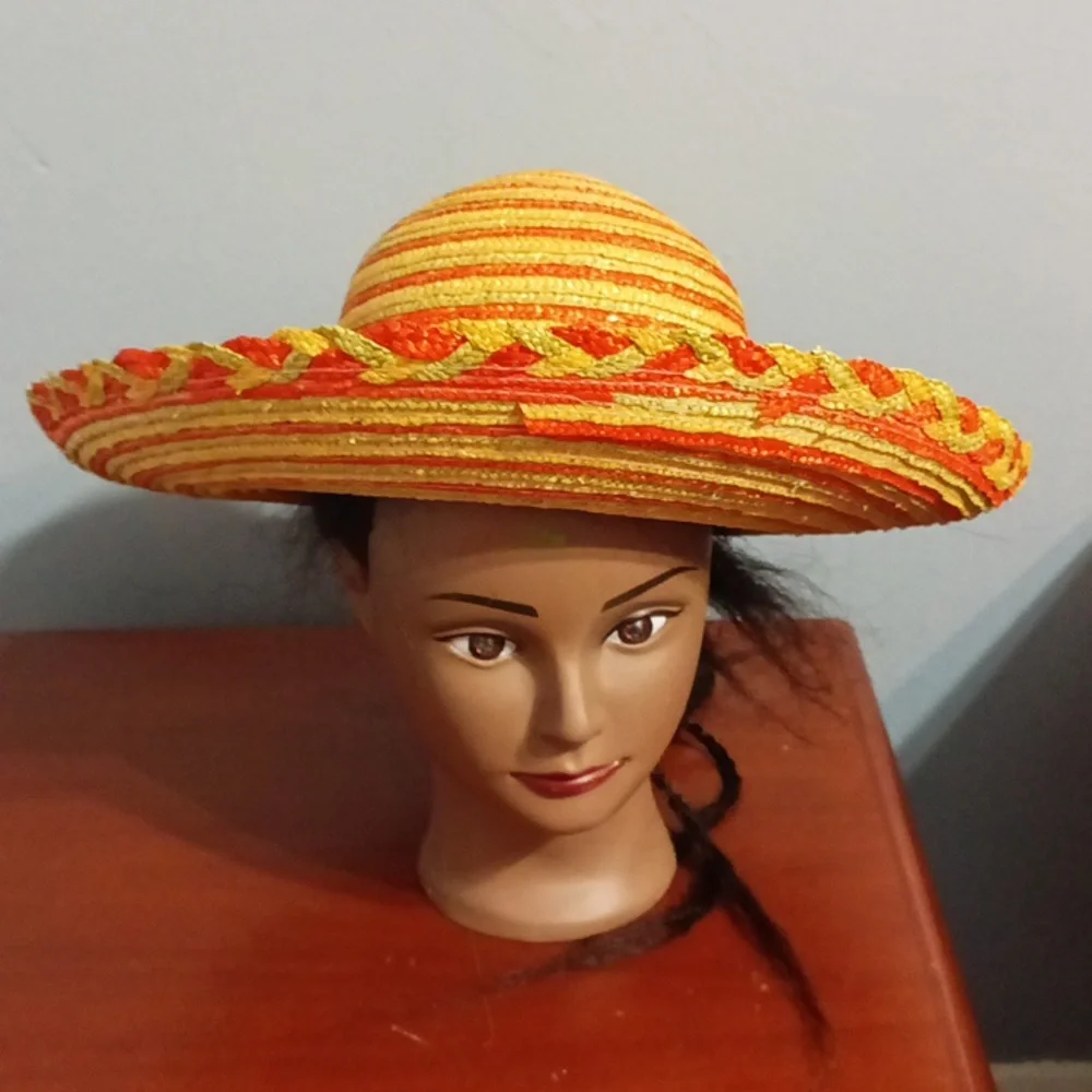 Street smart by Betmar women's orange green and tan summer hat 🌞⛱️
